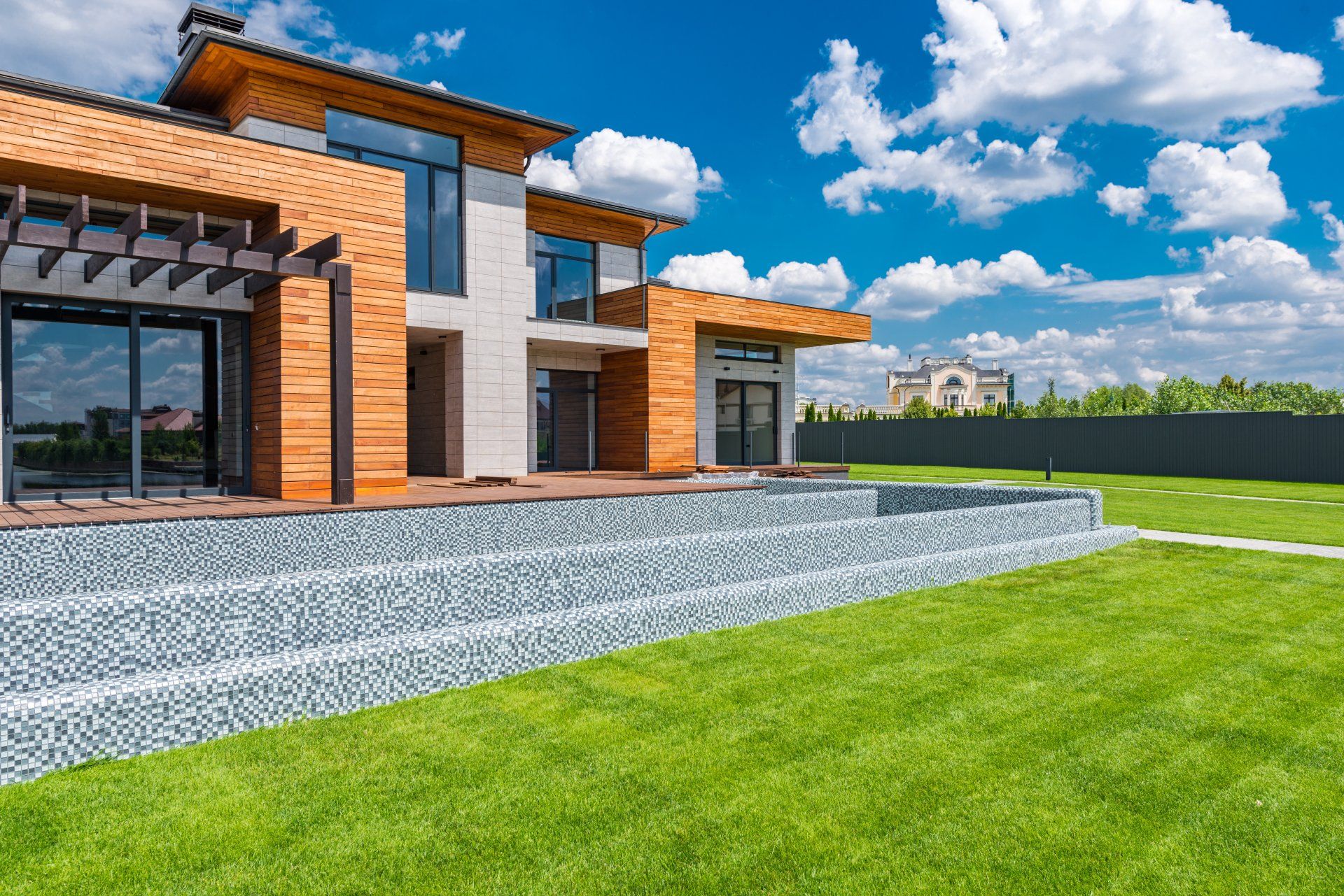 House with Green Lawn