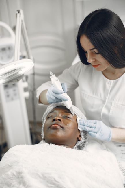 Patient receiving Ultherapy Prime lifting at The Heal Dermatology Jamsil, Seoul