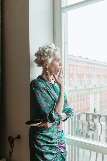 Mature woman with natural facial volume after treatment in Seoul
