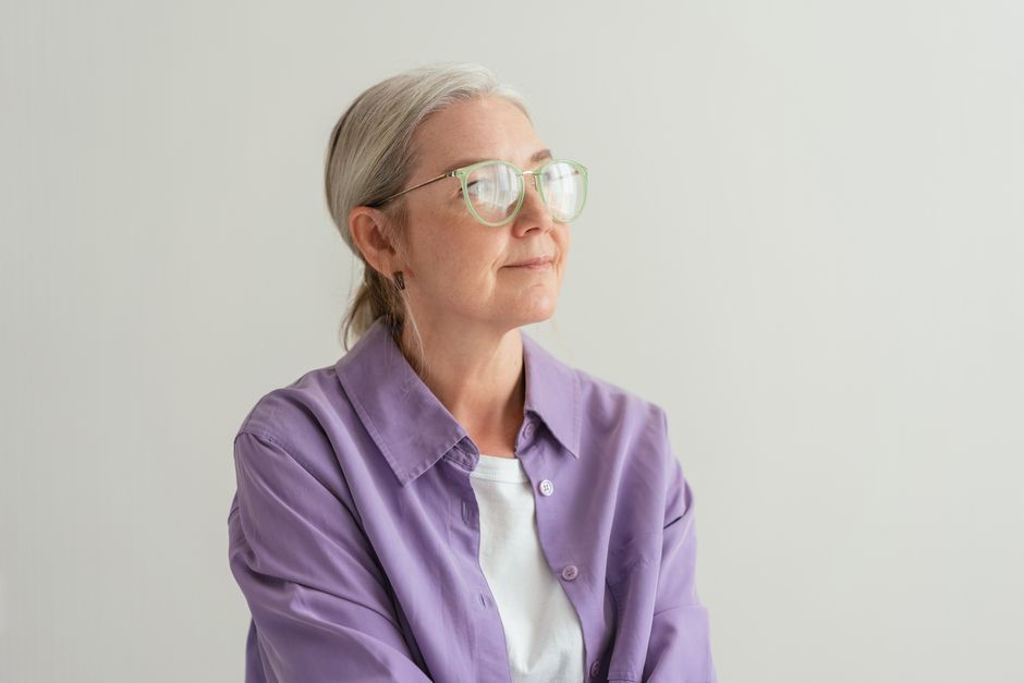 Woman considering marionette lines treatment at a dermatology clinic in Seoul
