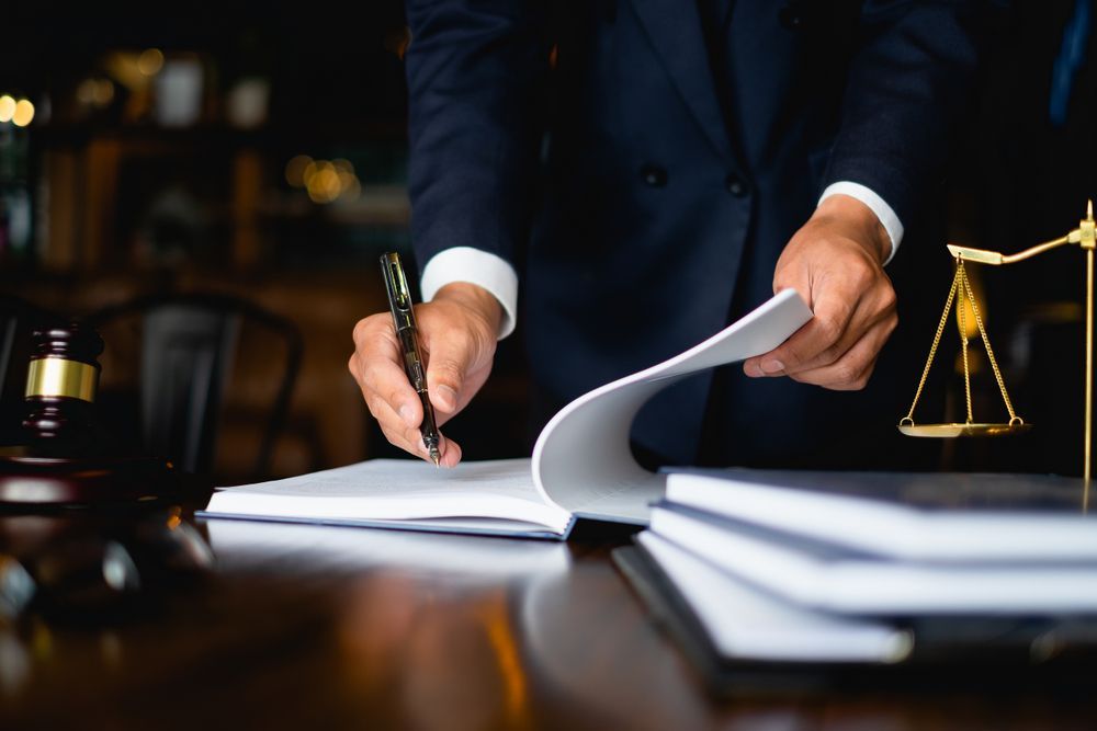 Lawyer Working in Office