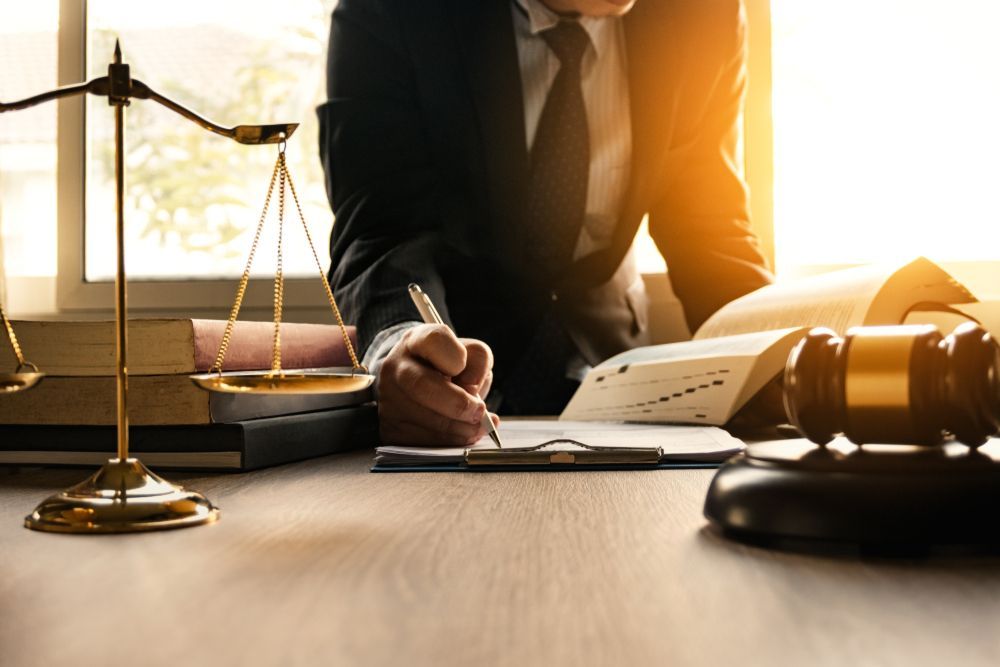 Lawyer Working With Contract Papers
