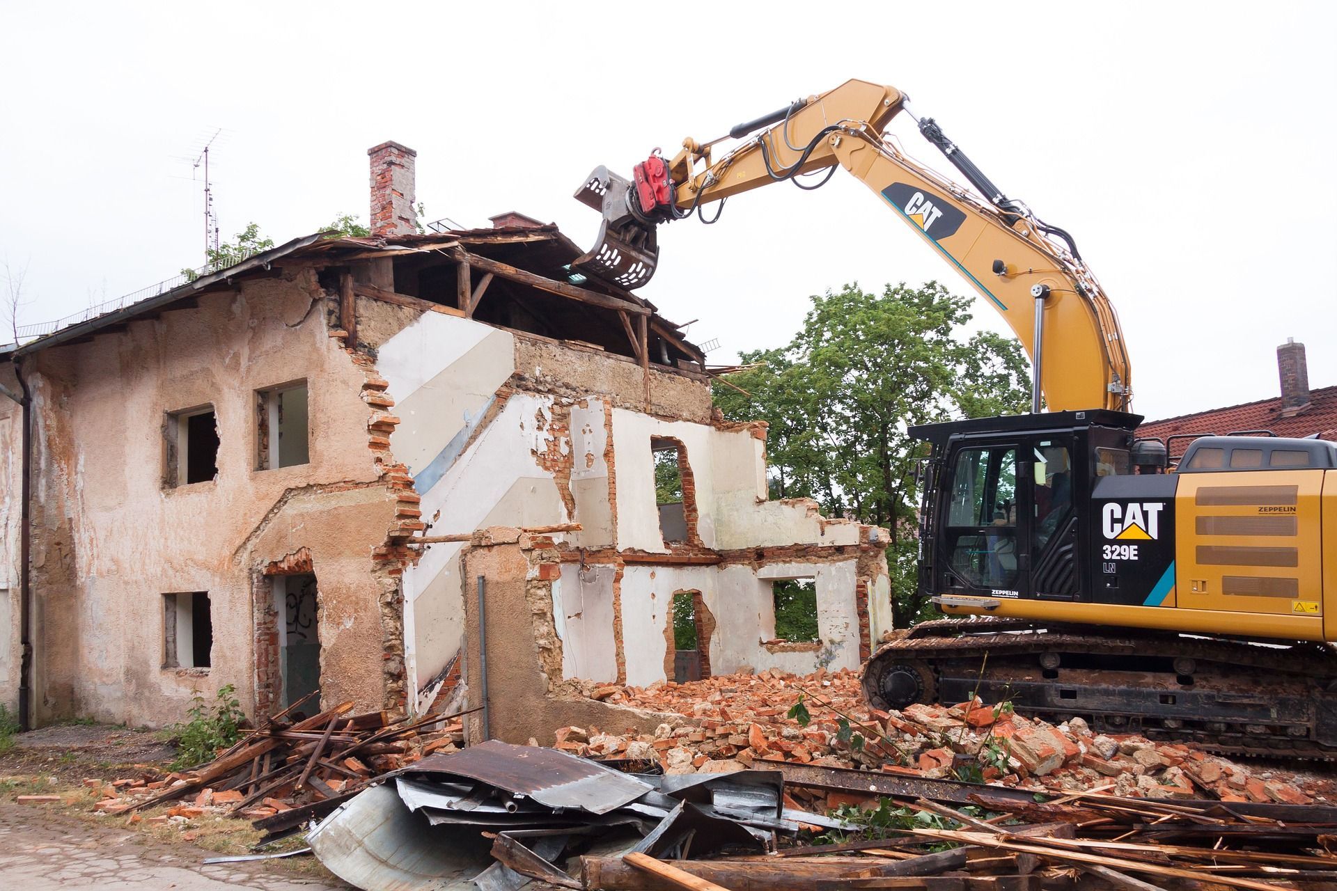 Excavator Performing Demolition Central Coast Construction