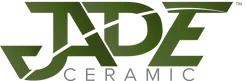 The logo for jade ceramic is green and white