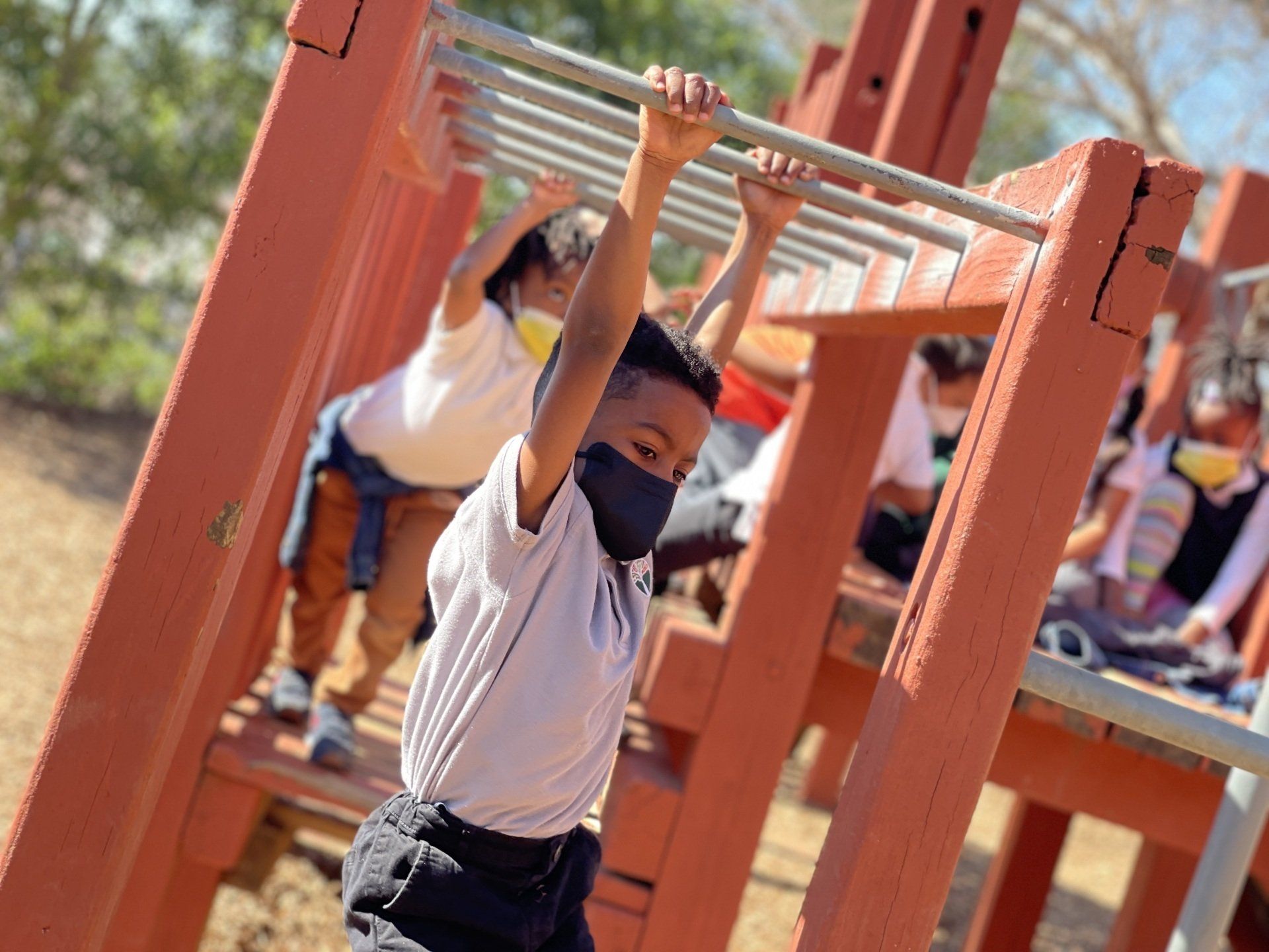 Children on the monkey bars