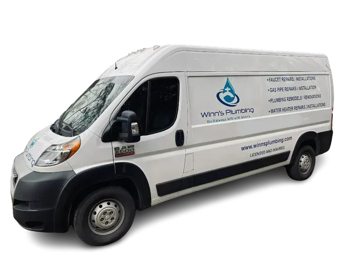 White delivery van with company logo and text on the side, shown in profile on a white background