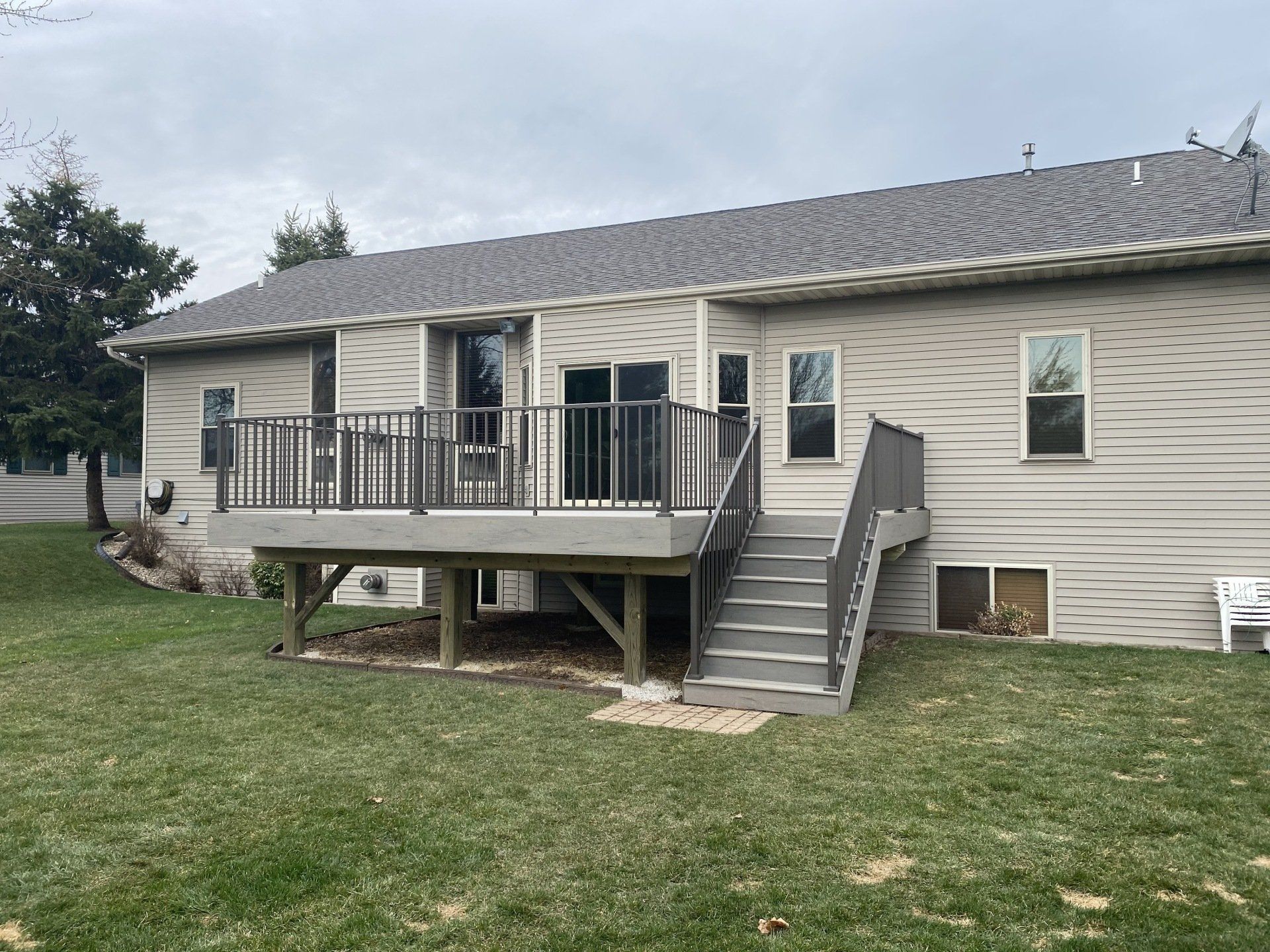 House with Deck and railing