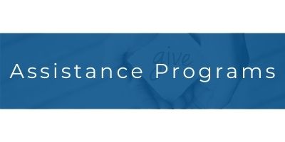 Blue banner with the text “Assistance Programs”
