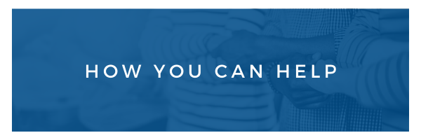Blue banner with white text reading “HOW YOU CAN HELP”