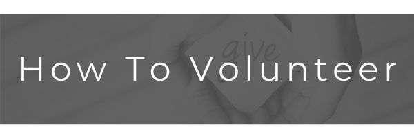 Gray banner with white text reading “How To Volunteer”