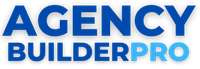 Agency Builder Pro logo in blue text.
