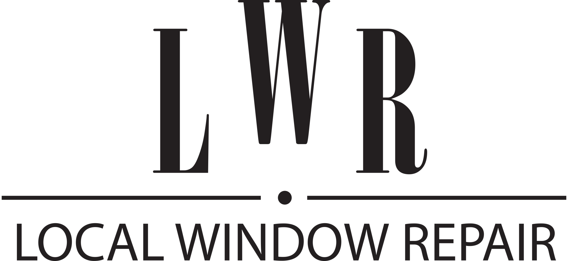 Logo for Local Window Repair featuring the letters 