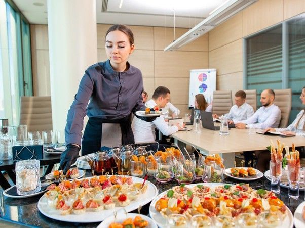 Guests enjoying lunch catering
