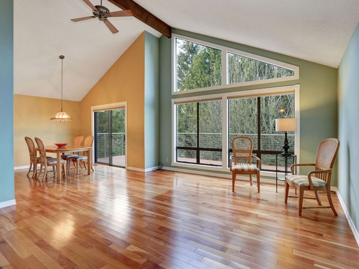 big open room with newly refinished hardwood floor in nova scotia