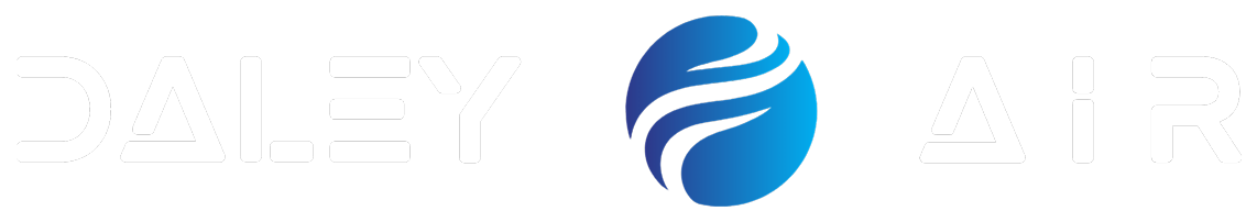A blue and white logo on a white background.