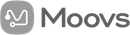 Logo for Moovs: a gray square with rounded corners containing an 'M' shaped route and the word 'Moovs' in gray.