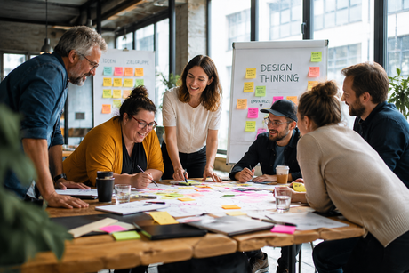 Gruppe von Personen bei einem Design Thinking Workshop