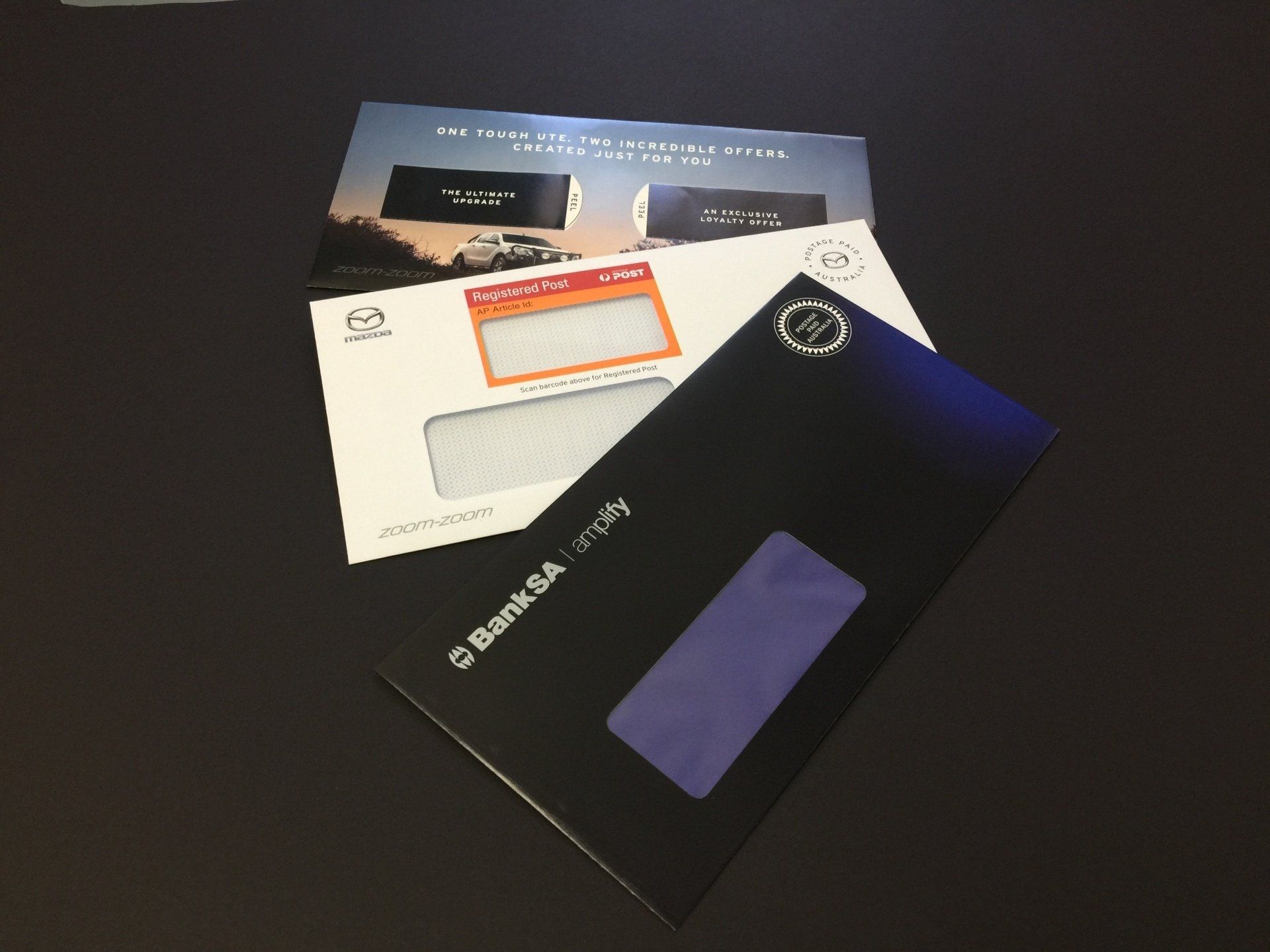 Custom security windowed envelopes printed  – financial and automotive direct mail envelopes by Active Envelopes