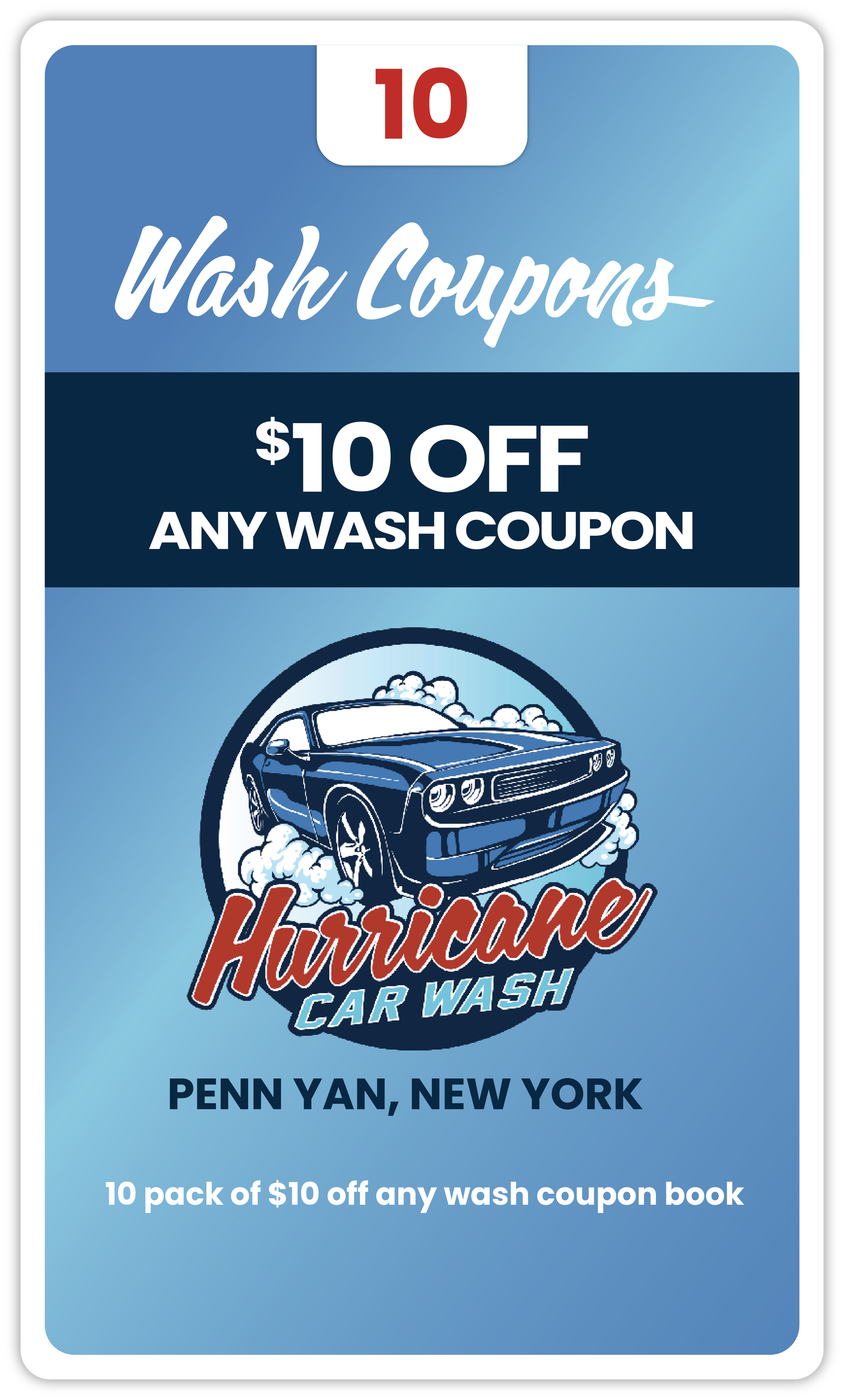 PENN YAN - 10 Pack $10 Wash Book