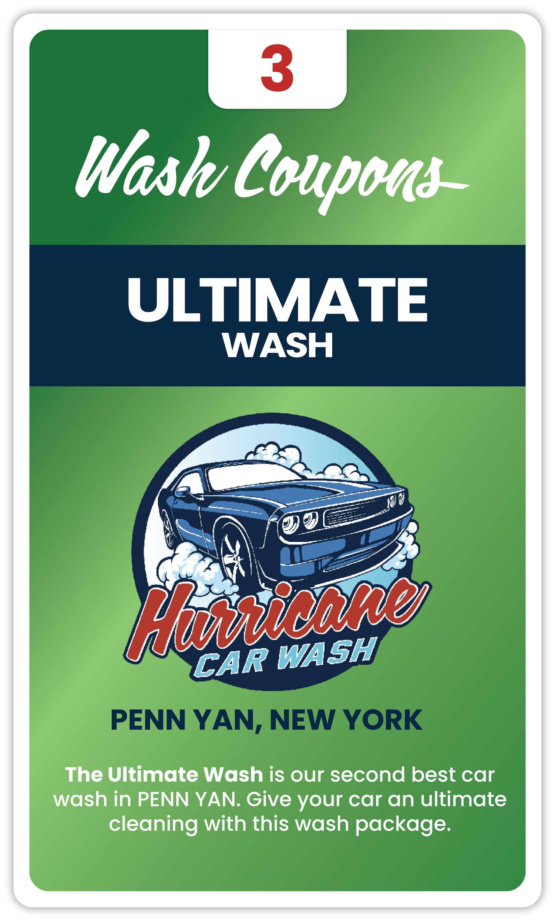PENN YAN - 3 Pack Ultimate Wash Coupon Book