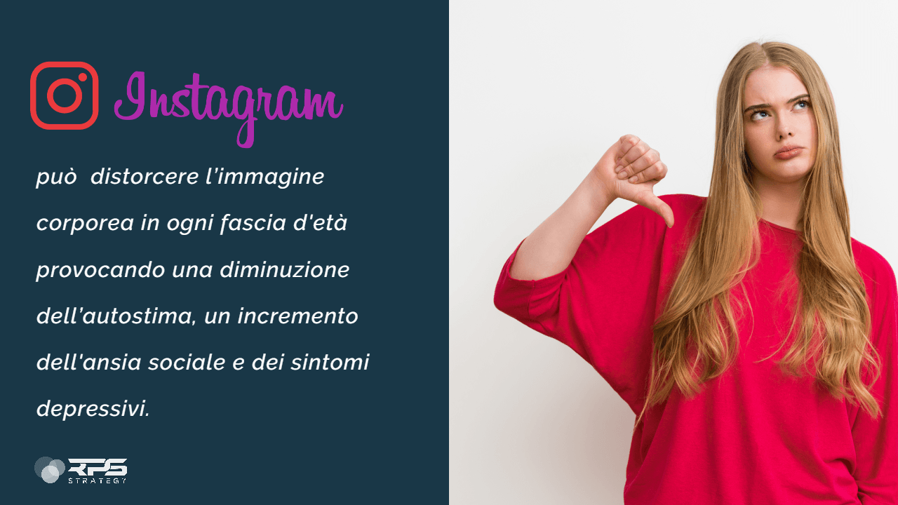 Instagram può distorcere l'immagine corporea