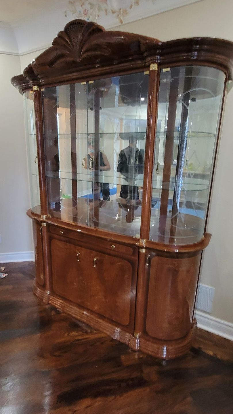 vintage show cupboard