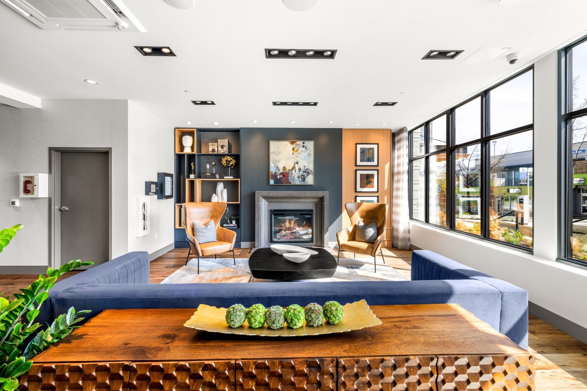 Apartment community lobby