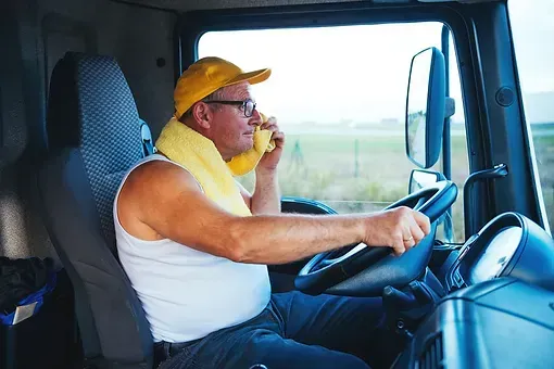 Sweating Driver | Circle M Truck Repair Inc