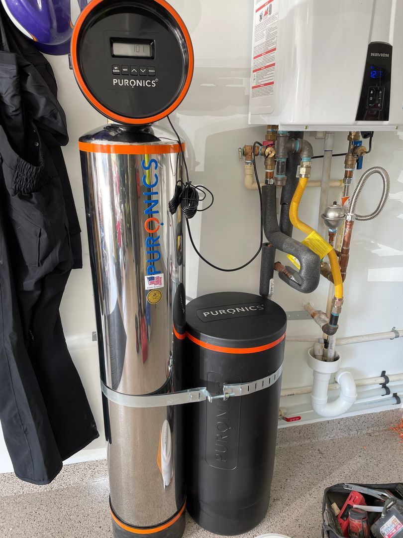 Water softener system in a home