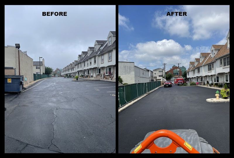 commercial paving project before and after