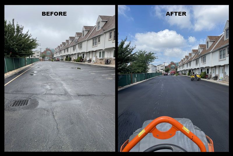 commercial paving project before and after