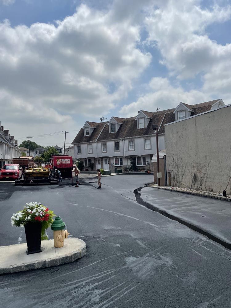 commercial paving project at apartment building