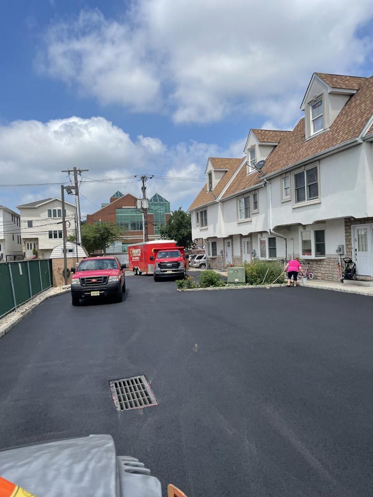 commercial paving project at apartment building