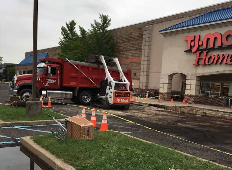 commercial paving project