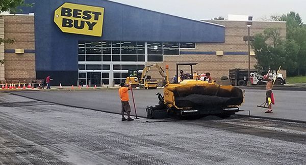 commercial parking lot paving project