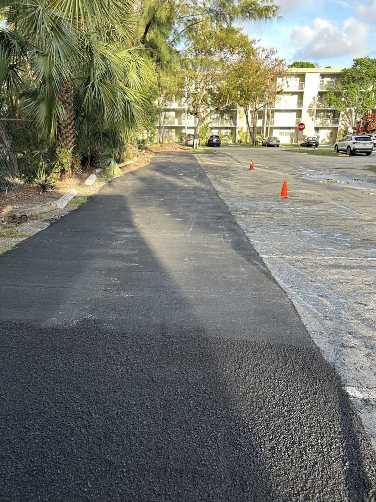 commercial paving project at apartment building