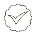 A line drawing of a check mark in a circle.