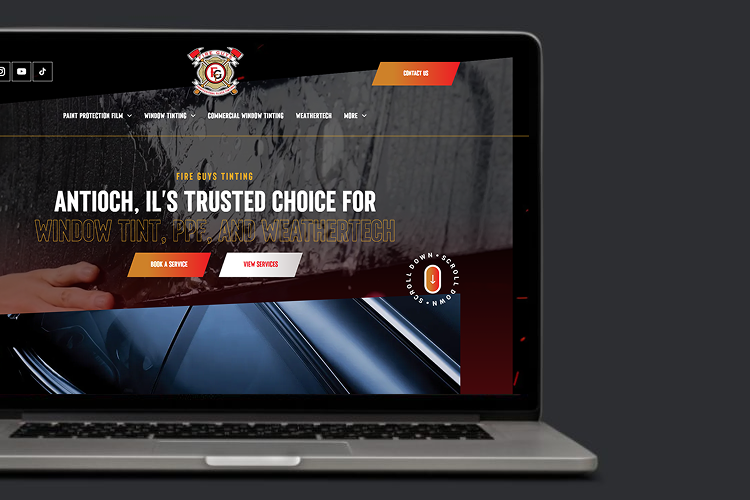 a laptop screen shows a man polishing a car .