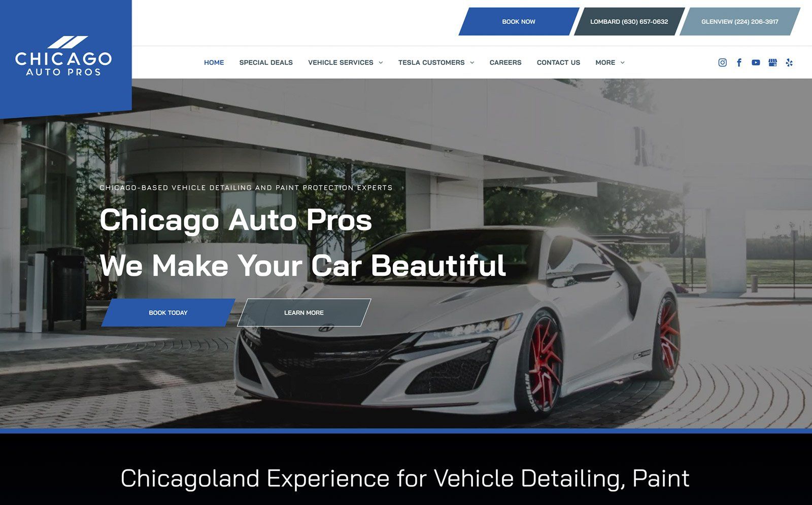 Website Design Detailing Example