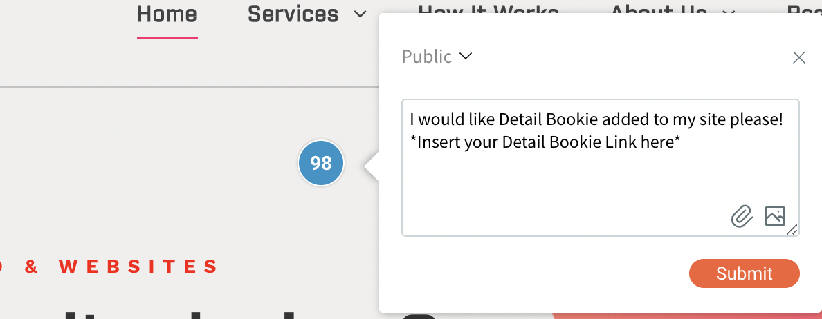 A screenshot of a website that says ' home services ' on it