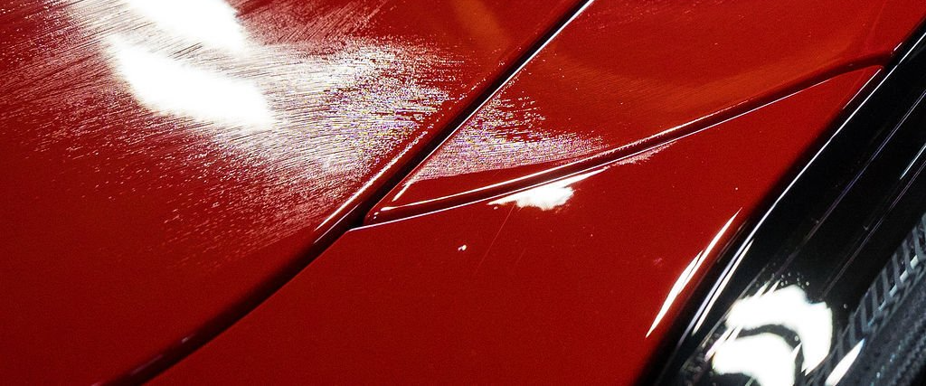 Polishing Blue Exotic Car