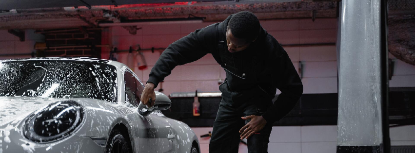 Detailing and Cleaning White Exotic Car