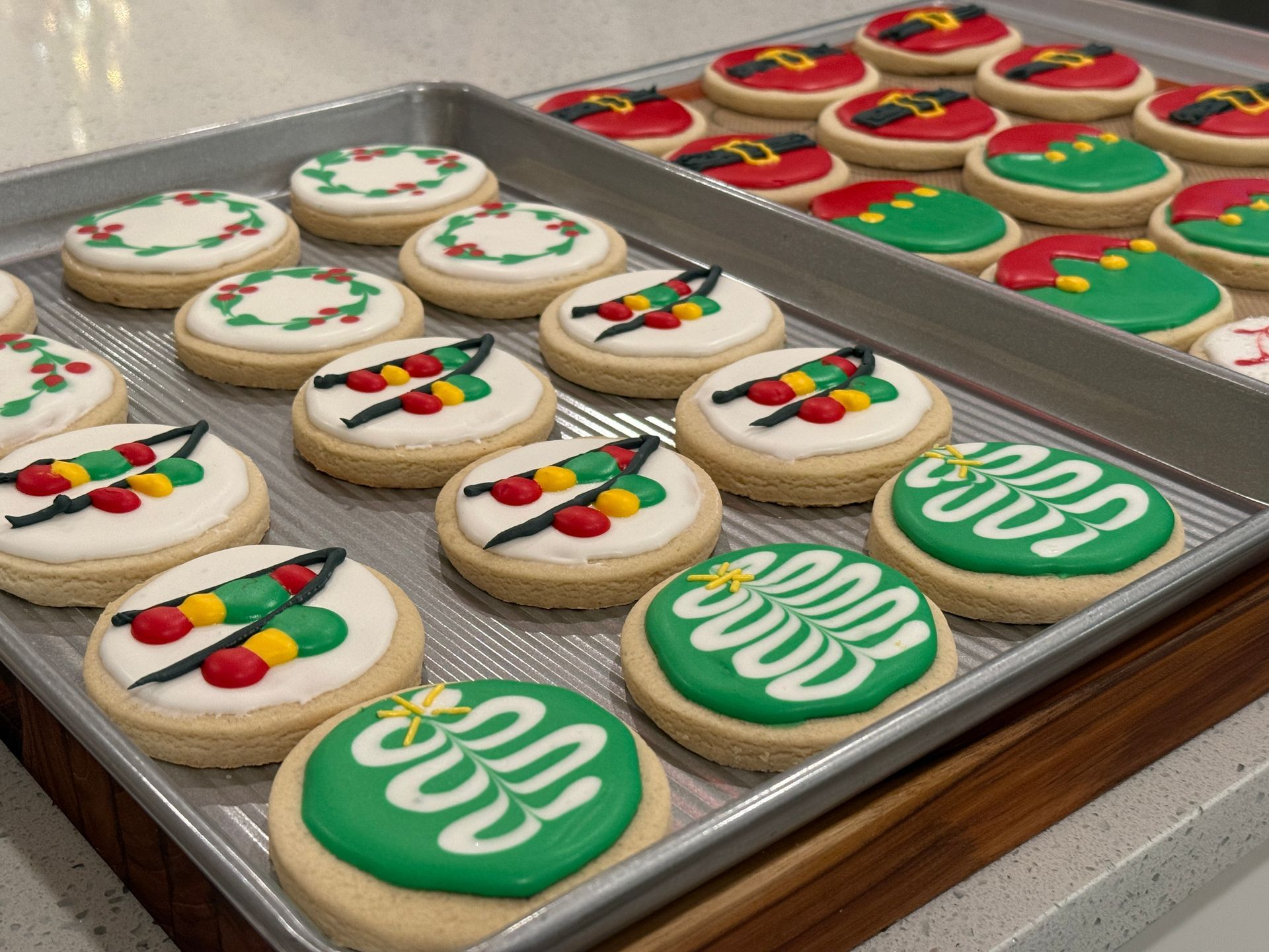 cookies on baking sheets