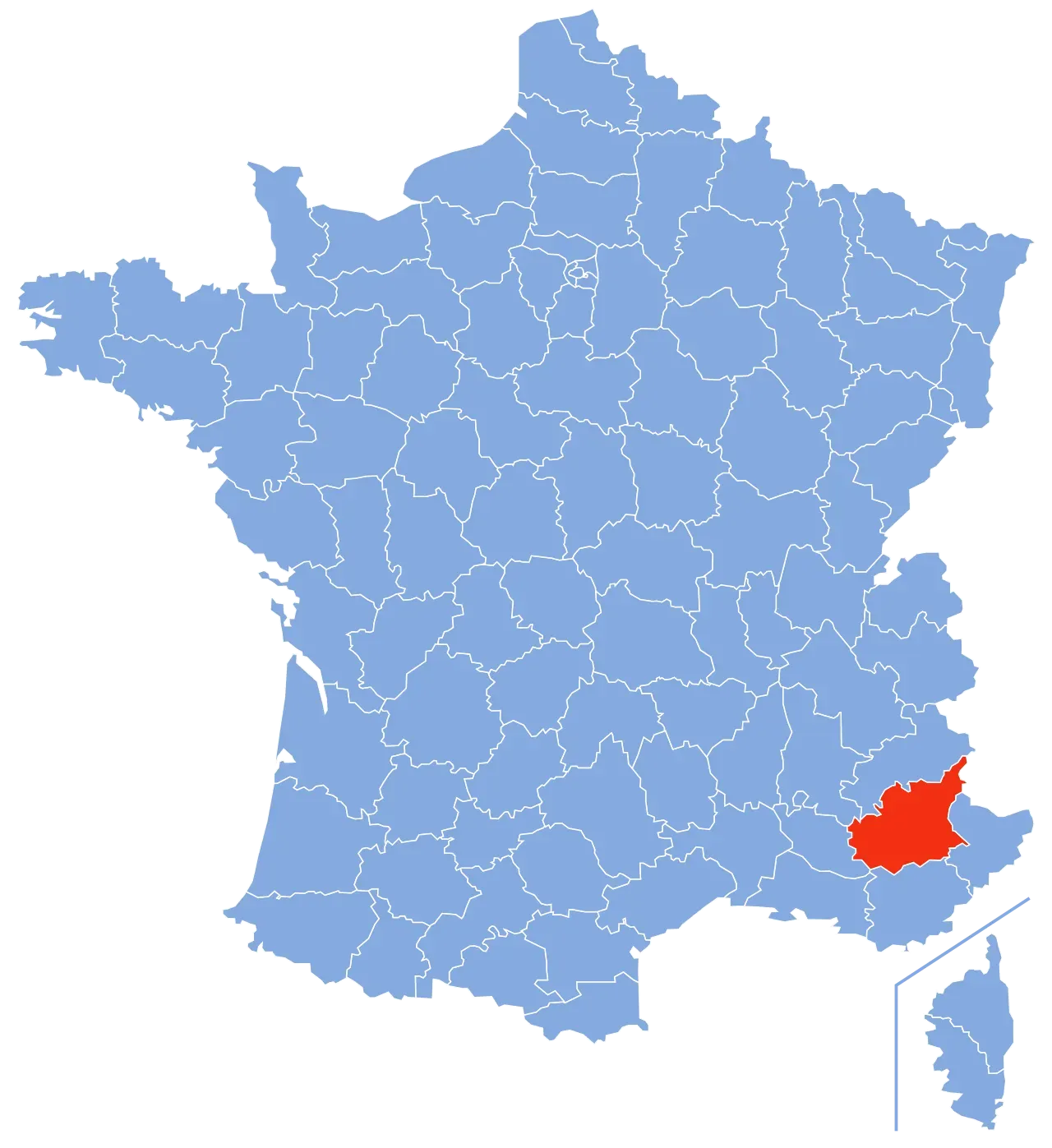 Une carte des alpes de haute provence et des hautes-alpes