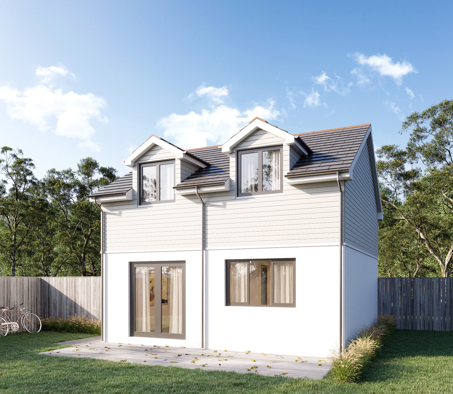 rosevean villa - CGI rear