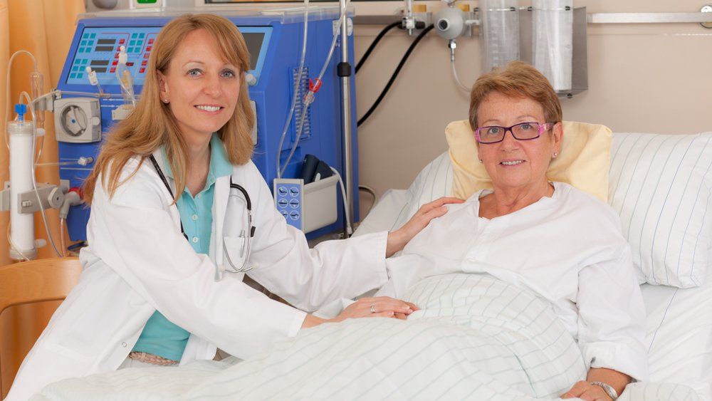 Old Woman And Doctor After Dialysis — Forsyth, NC — Safe Ride Transportation Old Woman And Doctor After Dialysis — Forsyth, NC — Safe Ride Transportation