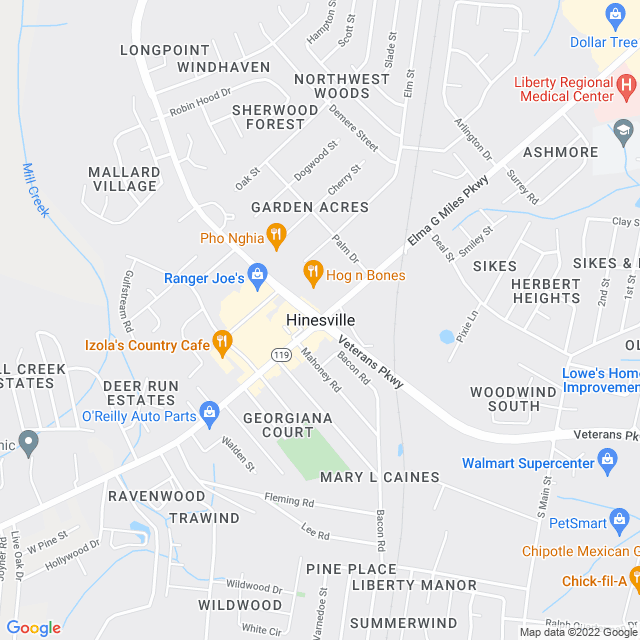 Map of business location