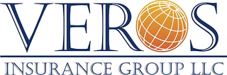 VEROS Insurance Group LLC logo with blue text and orange globe icon