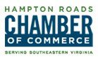 Hampton Roads Chamber of Commerce logo with blue and green text on a white background.