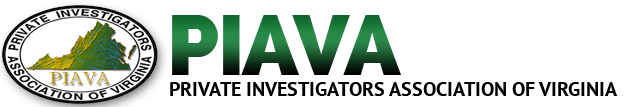 Logo of PIAVA, Private Investigators Association of Virginia, in green and black.